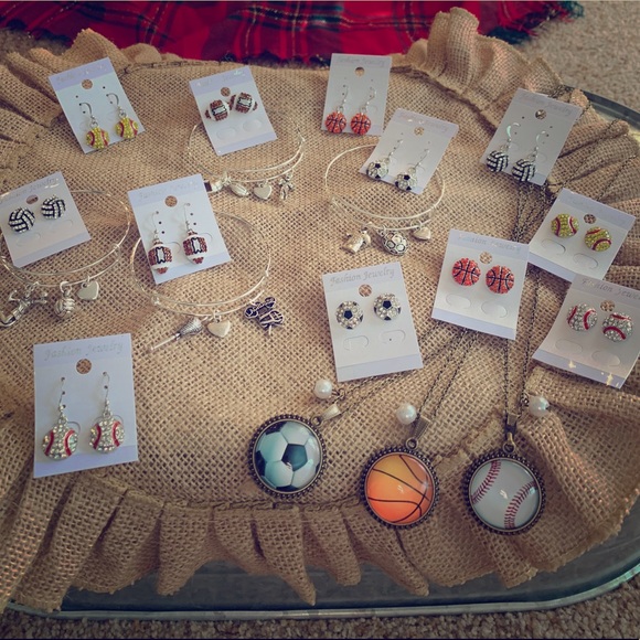 NEW Football baseball softball volleyball earrings - Picture 2 of 2